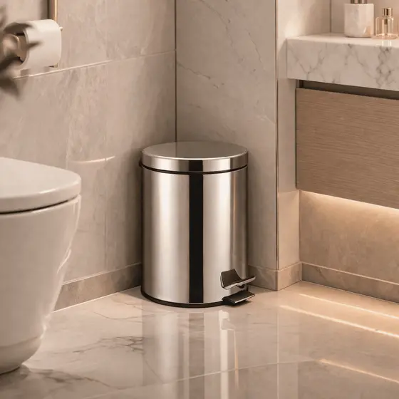 Lixeira Inox Pedal 12L – Tampa Pedal Inox Reforçado Cozinha Banheiro de Luxo