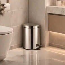 Lixeira Inox Pedal 12L – Tampa Pedal Inox Reforçado Cozinha Banheiro de Luxo