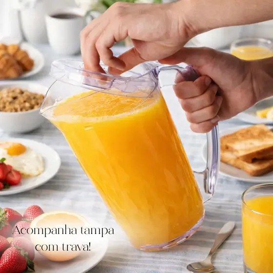 Jarra De Acrílico Suíça 1,5 Litro Jarra Para Suco Água Resistente