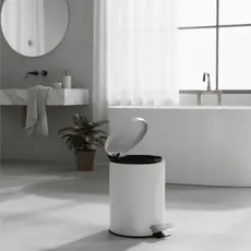 Lixeira INOX Luxo C/ Pedal E Tampa 12 Litros Para Banheiro Escritório Cozinha Quarto