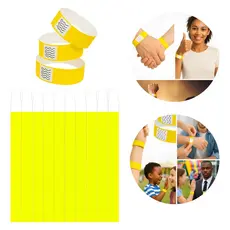 100 200 1000 Pulseiras de Identificação Lisa para Festas Eventos Baladas Casamento Sem Impressão