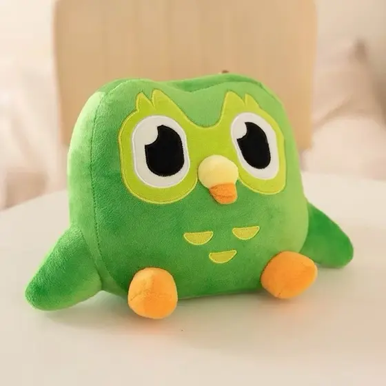 Boneco de Pelúcia Coruja Duolingo Lily Chaveiro Ofensiva Macio Fofinho Anti Alérgico Brinquedo