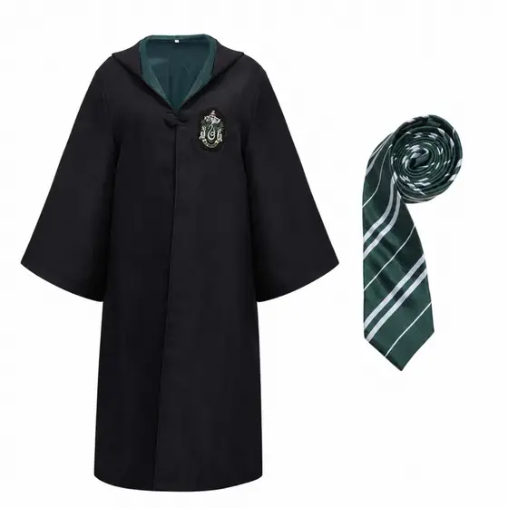 Manto Capa Fantasia Harry Potter Sonserina Unisex