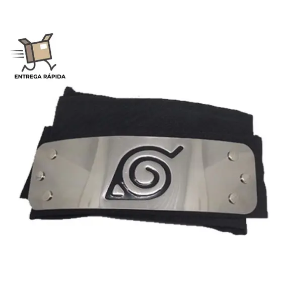 Kit 10 pecas Bandana em Aço Inox Naruto - Vila da Folha