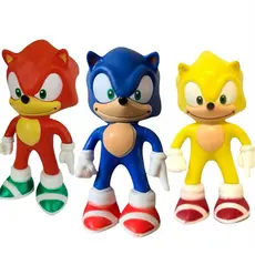 Kit 3 Boneco do Sonic, Vermelho, azul, amarelo