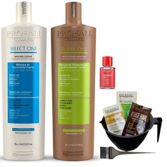 Progressiva Prohall Select One Burix Escova Kit 1 Litro