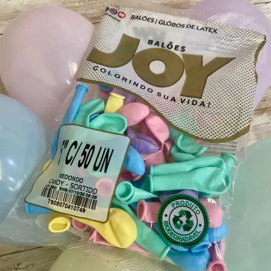 50 unidades BALÃO N°5 bexiga 5 polegadas CORES CANDY