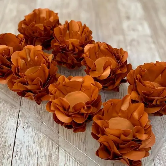 80 a 200 forminhas TERRACOTA para doces finos modelo flor style TERRACOTA para casamentos e festas