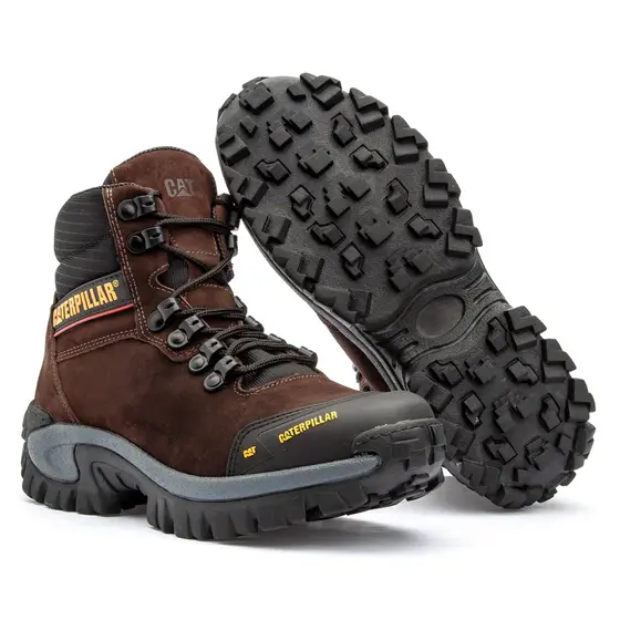 Coturno 2064 Caterpillar, Adventure Couro Legítimo Com Palmilha em Gel.