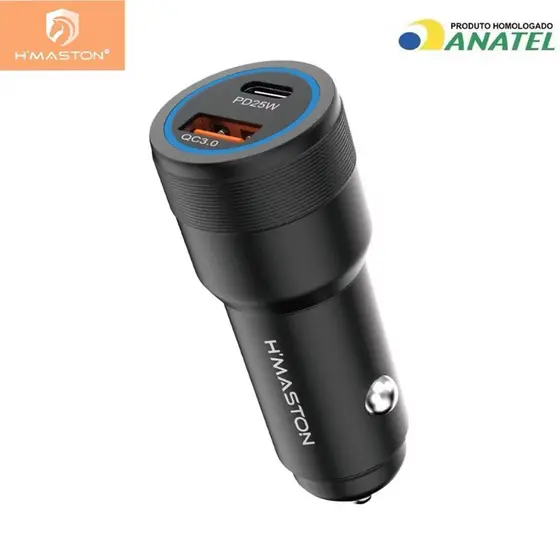 H'Maston L07/L06L Carregador Veicular TIPO-C + USB Turbo Carregamento rápido/Universal 45W