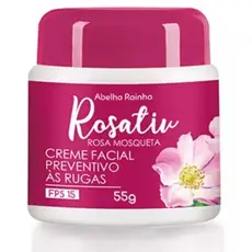 Creme Facial Preventivo Às Rugas Com Óleo De Rosa Mosqueta Rosativ - Abelha Rainha 55g