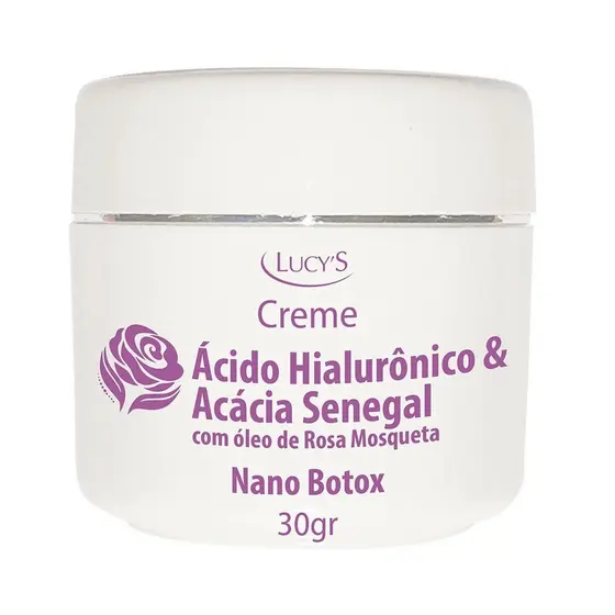 Creme Ácido Hialurônico & Acácia Senegal com óleo de Rosa Mosqueta – 30g