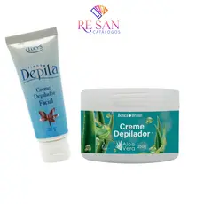 Kit Depilação Sem Dor - Gel Depilador Corporal e Gel Depilador Facial