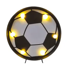 Bola de Futebol de Led Decoração 6 Leds 16x16 cm - Tema Esporte e Futebol