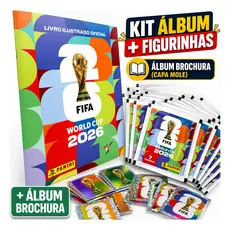 Kit Álbum Copa + Figurinhas Do Mundo 2026 Fifa Capa Mole  70 / 140 / 210 / 350