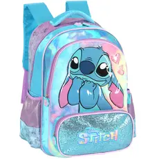 Original Mochila Costas Lilo & Stitch Disney Infantil Grande Escolar Menina Feminina Personagem Juvenil Lilo