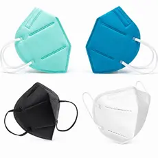 Kit 10 Máscaras KN95 PFF2 5 Respiratórias Camadas Proteção Respiratória Facial Elástico Confortável