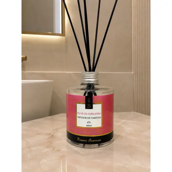 Difusor de Varetas Flor de Cerejeira 400ml – Besser Aromas