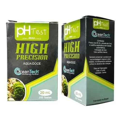 Teste de pH Ocean Tech 20 ml - 250 testes para Aquários e lagos