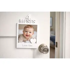 Porta Retrato Mesversário do Bebê 1 a 12 Meses Quadro para Foto Infantil Acompanhamento do Crescimento Decoração Quarto