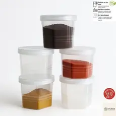 Jogo até 24 Pote Mantimento 360ml Tampa de Rosca - Porta tempero -  Organizador - Kit - Plástico