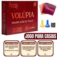 Jogo para Casal Volúpia Diversão ao Cubo com Cartas e Dados Jogo de Tabuleiro para Namorados