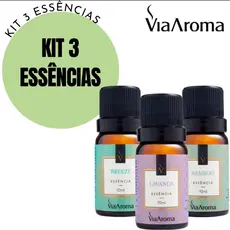 3 Essencias Para Aromatizador Difusor de Ambiente  elétrico - Via Aroma Kit c/ 3 Essência a Escolher