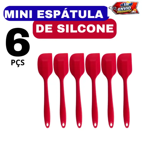 Kit 02, 04  ou 06 Mini Espátula Pão Duro de Silicone Casa Cozinha Buffet Restaurante confeitaria 15,5 CM