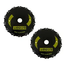 Kit 2x Disco com Dente De Motosserra Roçadeira a Gasolina - Qualidade