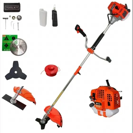 Roçadeira 75cc - 3.5hp - profissional a gasolina Knakasaki 4 em 1.