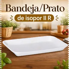Prato Bandeja de Isopor Frios  espeto  Porção RASA Nº2 Branca