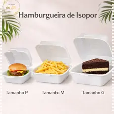 Hamburgueira/ lancheira De Isopor para Batata Frita  Lanche porções, Delivery e Térmico