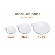 Base Laminada Branca para Doces N5,5 N8 N10 Premium C/25 Unidades Suporte para Doces e Festas