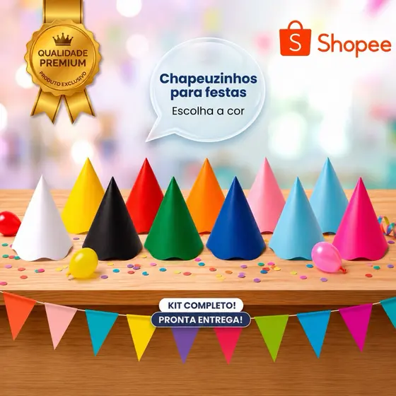 Chapéu Chapeuzinho para Festa Aniversario Infantil  Cores Variadas