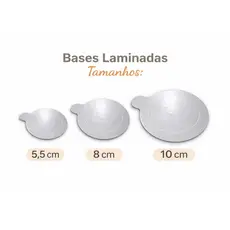 Base Laminada Prata para Doces N5,5 N8 N10 Premium dupla Face Suporte para Doces e Festas