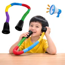 POP TUBE FONE Tubo Sensorial Fono Fala Escuta Infantil Colorido Educativo