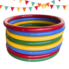 Kit Argolas Coloridas Festa Junina Arremesso Alvo Artesanato Plásticas 10cm