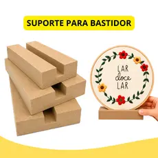 Base Suporte Para Bastidor Madeira MDF Expor Bordado Livre Ponto Cruz Artesanato