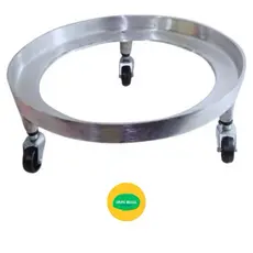 Suporte BOTIJÃO DE GÁS Multiuso Garrafão Água Vasos Plantas Alumínio Fundido Base Circular 3 Rodas
