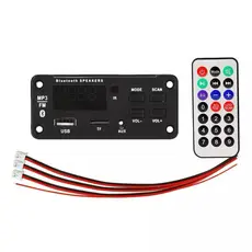 Decodificador FM Bluetooth 5.0 12V MP3 USB FM nao é Amplificada