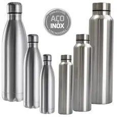 Garrafa Inox a Vácuo Resistente Squeeze Suco Chá Academia Não é Térmica