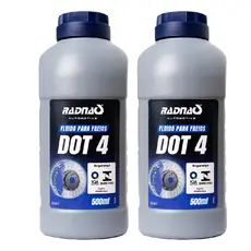 Kit 2 Fluido Freio Embreagem Óleo Radnaq Dot 4 500ml Original