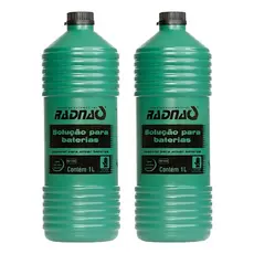 Kit 2 Solução Baterias Radnaq 1l Reposição Eletrólito Água Bateria