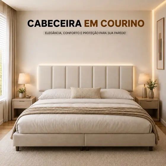 KIT ATÉ 15 CABECEIRA MODULAR COURINO PREMIUM 40CMx19CM CAMA BOX SOLTERIO CASAL QUEEN KING ENVIO FULL