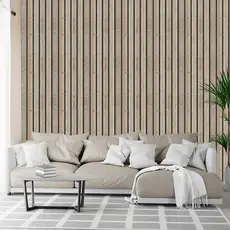 Papel De Parede Madeira Antiga Listrada Adesivo Decorativo Quarto Sala - 6 Metros