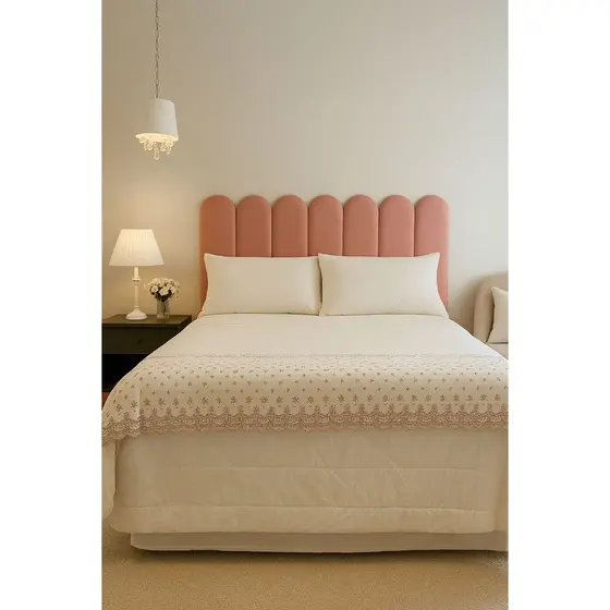 Kit Cabeceira Cama Box Solteiro Casal Queen King Estofada 40cmx19cm Nuvem
