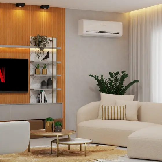 KIt 10 a 200 Placas Ripada MDF PREMIUM Decorativa Auto Colante 45x10cm Sala TV Quarto Escritório