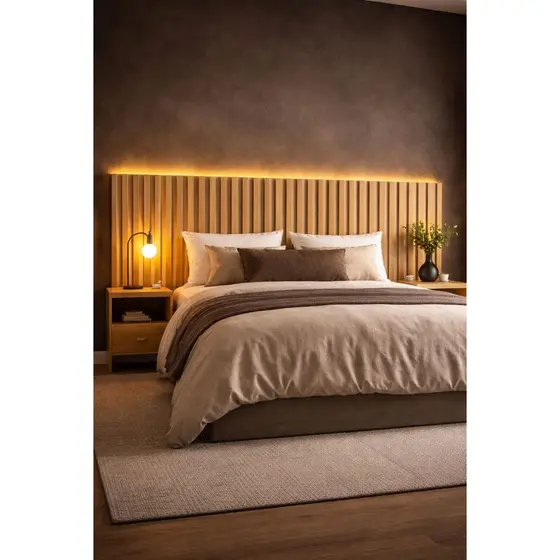 Kit 10 à 20 Cabeceiras Placa Ripada MDF Alta Qualidade 90x10cm King Queen Casal Solteiro Super Luxo