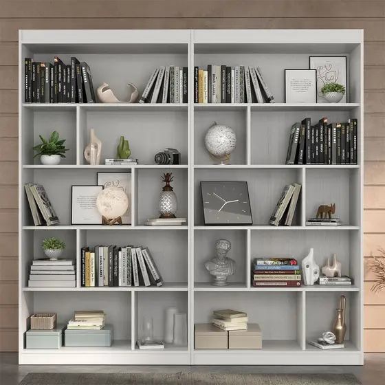 Estante para Livros 8 Prateleiras CJ-005 - Hecol Móveis