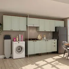 Cozinha Completa Iluminata 12 Portas 3 Gavetas 100% MDF - GenialFlex